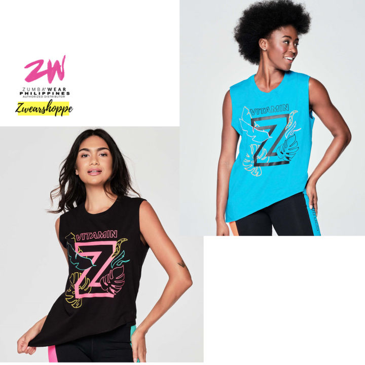 ZUMBA COASTAL CLUB ASYMMETRICAL TANK Lazada PH