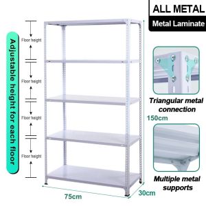 5 Tiers Steel Rack Metal rack Metal shelfRack Organizer Stainless Steel Metal Shelf Boltless Rack