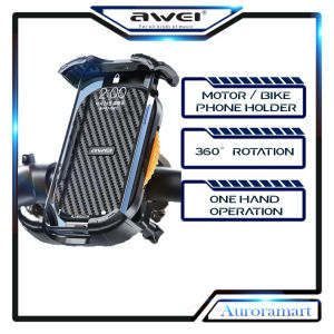 AWEI 360 DEGREE ROTATION UNIVERSAL MOTOR HOLDER MOTORCYCLE MOUNT BIKE BICYCLE PEMEGANG PHONE FON HOLDERS