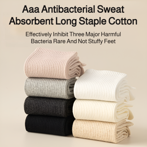 ถุงเท้า กักเก็บความอบอุ่นได้ดี ชุดคลุมขา นิ้วเท้าแยก วัสดุผ้าฝ้ายเส้นใยยาว สีทึบ การระบายอากาศ