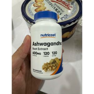 120 Viên Nutricost Ashwagandha 600mg– Giảm Căng Thẳng Hỗ Trợ Ngủ Ngon Tăng Sức Khỏe - ✓ Hỗ trợ giấc ngủ giúp ngủ ngon hơn sâu hơn.   ✓ Hoạt chất Withaferin A trong Ashwagandha có khả năng giảm viêm giảm đau giúp vết thương nhanh phục hồi.   ✓ Giảm c