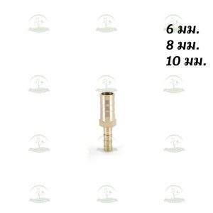 ข้อต่อตรงทองเหลือง ข้อต่อตรง สำหรับท่อลม ข้อต่อทองเหลืองหางปลา T ตัววาย Y สองทาง ขนาด 6 -12มม.