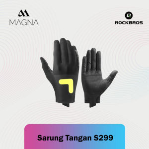Sarung Tangan Sepeda Rockbros S299 Hitam Kaos Pelindung Tangan Anti Slip Full Finger Sport Tactical Trail Cross Gowes Mtb Cycling Anti UV