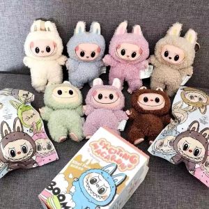 Keychain Plush Boneka Labubu Macaron Multicolor Karet READY STOCK