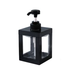 PHANT Square Lotion Dispenser Bottles Transparent Refillable Soap Pump Dispensers Bathroom Accessories Leak-Proof Cosmetic Container Body Wash