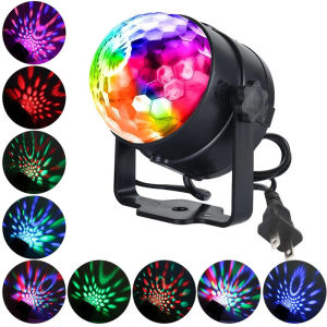 COD 3W RGB Led Stage Ball Light Sound Activated Disco Lights Rotating For Christmas Home KTV Xmas Wedding Show Pub Lighting