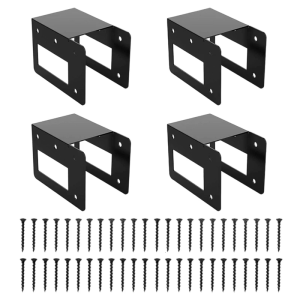 4Pcs Metal Firewood Racks Adjustable Holder Space Saving Firewood Stack Rack Holder Easy to Assembly