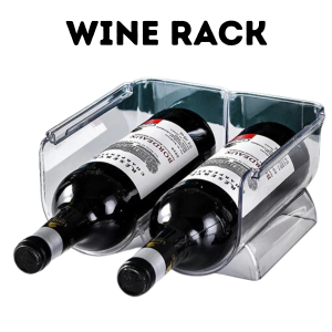 Acrylic Wine Bottle Holder Transparent Refrigerator Storage Rack For Beverage Cans Stackable