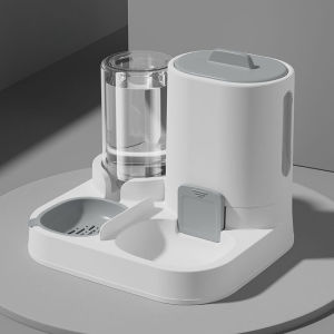 Meilovmao Automatic Pet Feeder Water Fountain 2 in 1 Cat Dog Dispenser Smart Feeding Drinking Station Makanan