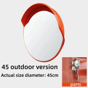 【Local shipment】45cm / 60cm / 75cm Road Safety Convex Mirror Road Traffic indoor/Outdoor ORANGE POLYCARBONATE (PC) TRAFFIC MIRROR CORNER MIRROR Wide Angle Convex High Quality