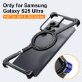 OATSBASF Z Case Minimalist Bumper Phone Case for Samsung Galaxy S25 Ultra with 360° Rotation Ring. 