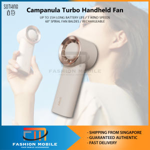 Sothing Fan handheld Fan Campanula Turbo Handheld Fan 3600mAh Strong Wind Cooling Fan 3 Wind Speeds Long Battery Life Portable Mini Fan