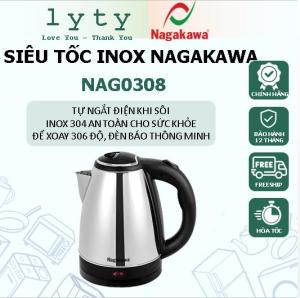 ẤM SIÊU TỐC INOX 1.8 NAGAKAWA NAG0308. RẺ- ĐẸP -SANG