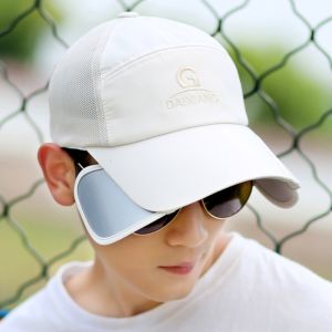 NPIQL Lưới thoáng khí Mũ rộng vành co giãn Chống nước Bảo vệ UV Mũ che nắng nam Mũ Safari Nhẹ Mũ bóng chày có vành dài Mùa hè