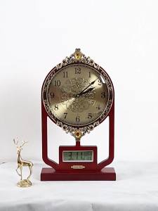 Vintage Style Clocks Desk Alarm Clock Chinese Style Clock 2024 New Silent Table Clock Home Desk Clock Living Room Fashion Sitting Clock Desktop Ornament Desk Alarm Clock