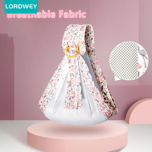 LORDWEY Địu Em Bé Có Dây Quấn Cotton Địu Em Bé Có Vòng An Toàn Cho Trẻ Sơ Sinh Địu Em Bé Túi Kangaroo Thoải Mái Cho Trẻ Sơ Sinh