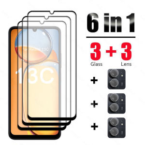 6 In 1 For Xiaomi Redmi 13C Glass Tempered Glass Redmi 13C Glass Full Cover Screen Protector Camera Film Xiaomi Redmi 13C Glass h260729