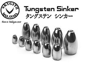 Skygitz Malaysia Tungsten Sinker Batu Ladung Insert Tear Drop Shape for Kolam soft plastic Texas Carolina Rig