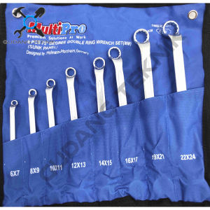 Kunci Ring SET 8pcs 75 Degree MULTIPRO IA01.4008 6x7-22x24mm / Double Ring Wrench Set 8 Pcs IA01 4008 MULTIPRO
