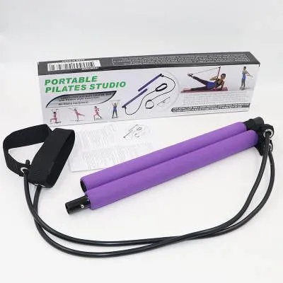 【SG Dliver】 Pilates Bar Stick Kit Crossfit Resistance Bands Trainer Yoga Pull Rods Pull Rope Portable