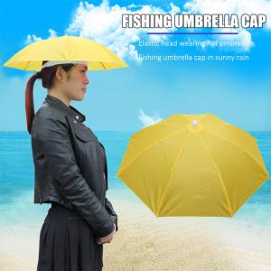 【NEW】 Fishing Umbrella Hat Foldable Outdoor Sun Shade Waterproof Anti-Rain Headwear