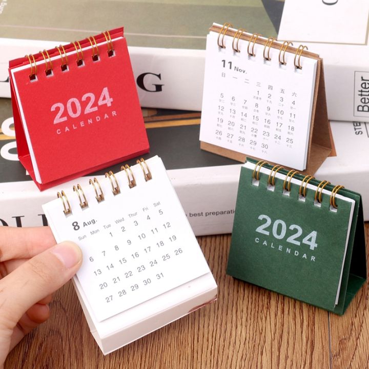 Mini Desk Calendar 2024 Small Desktop Calendar Mini Daily Schedule For ...