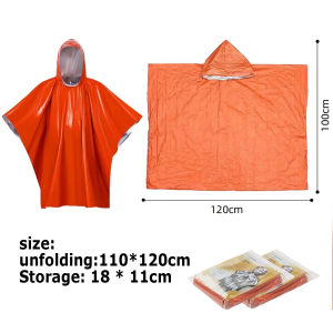 Emergency Raincoat Survival Hiking Multi-Functional Raincoat Outdoor Survival Raincoat Kecemasan