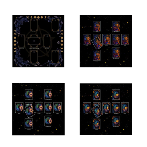 Divinations บัตรอ่านหนังสือไพ่ Tarotsผ้าปูโต๊ะผ้าอุปกรณ์เสริมเกมกระดาน