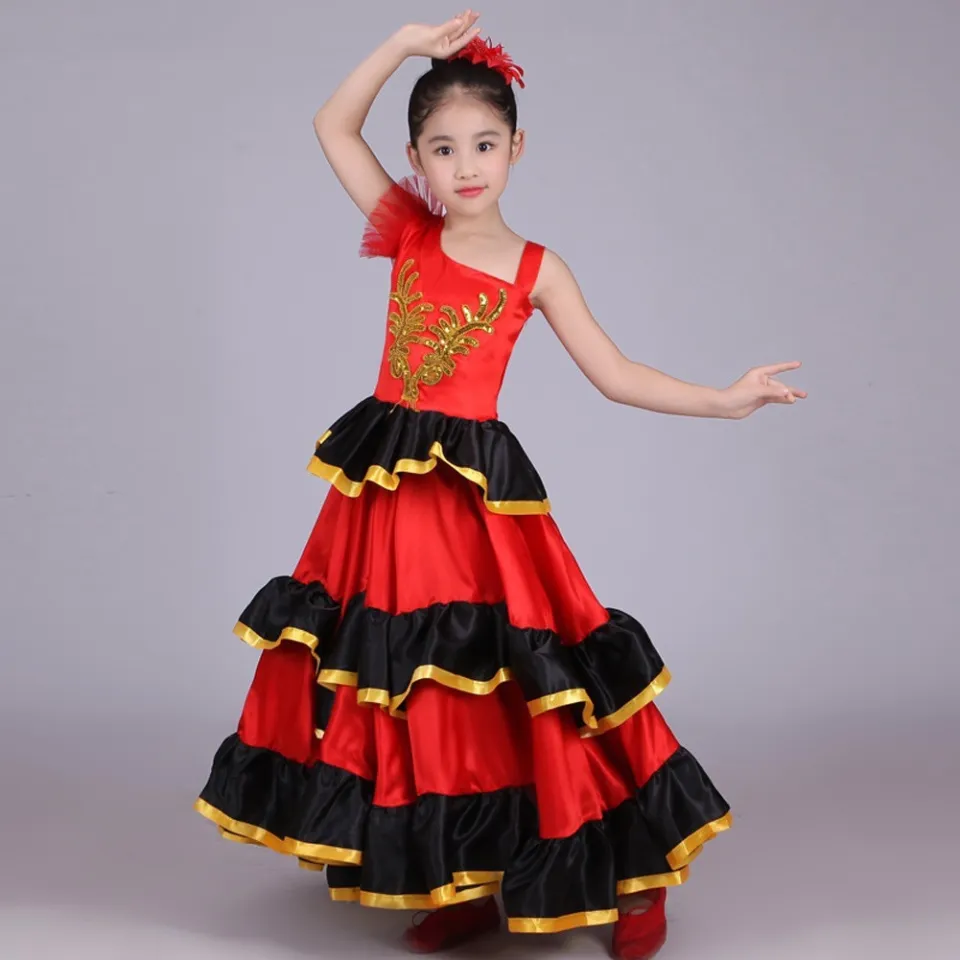 Girls spanish flamenco dress hotsell