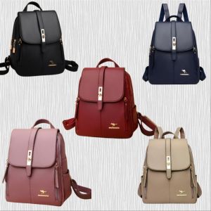 tas punggung wanita dewasa  ransel cewek terbaru  ransl pundak cewe simpel elegan bahan semi kulit