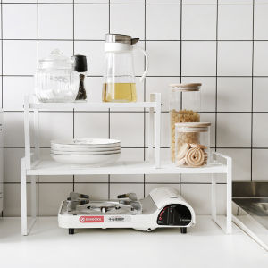 Metal Kitchen Storage Shelf Cabinet Organization Spice Rack Heavy Duty Cupboard Storage Rack Oven Stand Organizer Rack