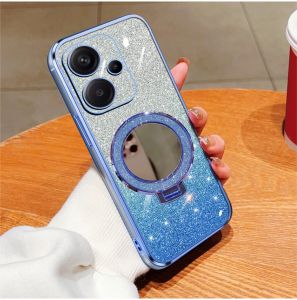 Casing Xiaomi Redmi 13 4G 14C 13C Luxury Gliter Premium TPU Ring Holder Mirror