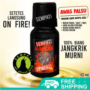 SEMPATI Minyak Jangkrik Asli 10 ml Vitamin Suara Kicau Burung Murai Kacer Pleci Branjangan Proses Cepat Gacor Maksimal Volume Full