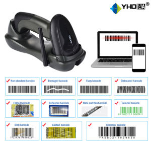 Máy quét mã vạch siêu thị YHD 5300CM 1D Máy đọc mã vạch để bàn không dây đế sạc dùng trên Máy tính Laptop