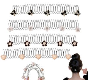 RANDOM DESIGN 1pcs Hair Band Elastic Hair Clip Hairpin Invisible Bangs Fixed Insert Comb Tiara Headband