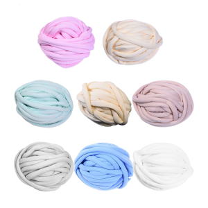 18.59yardx2cm mềm cồng kềnh bông đan sợi tự nhiên sợi Crochet cho chiếc khăn chăn trẻ em Túi đan dự án