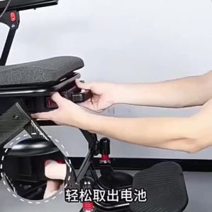 Ready Stock Electric Wheelchair 10A Lithium Aluminum Foldable Reclining/Non-Reclining for Seniors. 18.5kg weight small folding design brushless motor easy towing portable travel.