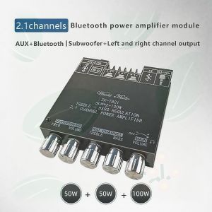 ZK-TB21 Bluetooth 5.0 Digital Amplifier 160W*2 + 220W Subwoofer Module para sa High Fidelity Car Audio