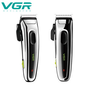 VGR-Electric Hair Clipper Rechargeable Professional Hair Cutting Razor with Gradient Oil Head for Salon V-018