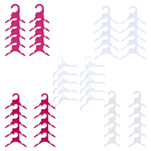 10pcs/set Plastic Pet Clothes Hangers For Hanging Various Pet Outfits Dog and Cats Closets Outfit Displaying Hanging Rack