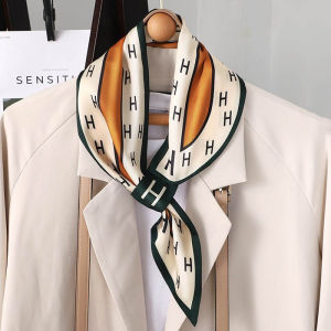 New Style Polka Dot Small Long Striped Silk Scarf Female All-Match Spring Summer Thin Style High-End Neck scarves Clavic