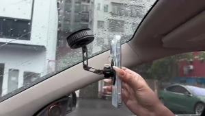 AE2026 New Car Phone Holder with Vacuum Suction Three-Axis Foldable Magnetic Universal Support Bracket for Car Navigation