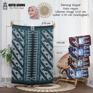 Sarung Batik Rayon Motif Gurda | Seri Warna