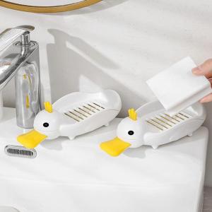 Duck Soap Holder Shape Vertical Soap Box Drain Soap Shower Wall Bathroom Magnetic for Dishes Pads Bathroom Accessory Tub