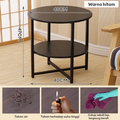 Meja Ruang Tamu Marmer Meja Kopi Besi Meja Bulat 2 Susun Meja Minimalis Tamu Meja Pojok Bunga