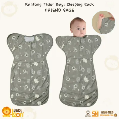BABYLEON Selimut Bayi Sleep Sack 0-3Th Kantong Tidur Bayi Balita Newborn GY-228 Bedong Bayi 100% Katun Sleep Sack Bayi Selimut Bayi Terbuka Ritsleting Matras Sprei Kantong Tidur Bayi Bedong Instan Selimut Bayi Instan