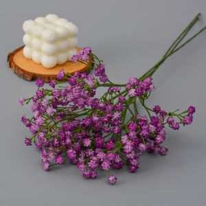 SJJL 90Heads Artificial Flowers Bouquet 7 Colors 52cm Plastic Vase Accessories  DIY Party Decoration Gypsophila Fake Flower Home Decor
