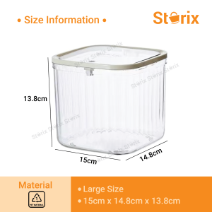 Storix PET Material Transparent Mini Toy Accessories Storage Box Bucket Display Box with Push Up Lid Organizer