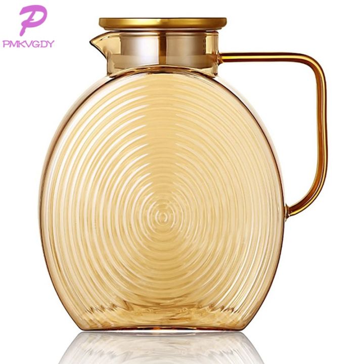 Glass Pitcher with Handle for Fridge Door Storage, 2.5l/84oz Large ...