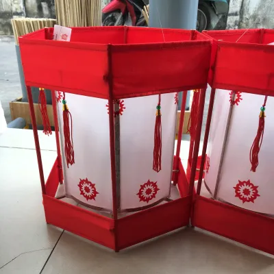 [HCM]Đèn kéo quân( dùng nến)chiều cao 30cm Tre vải và giấy gió